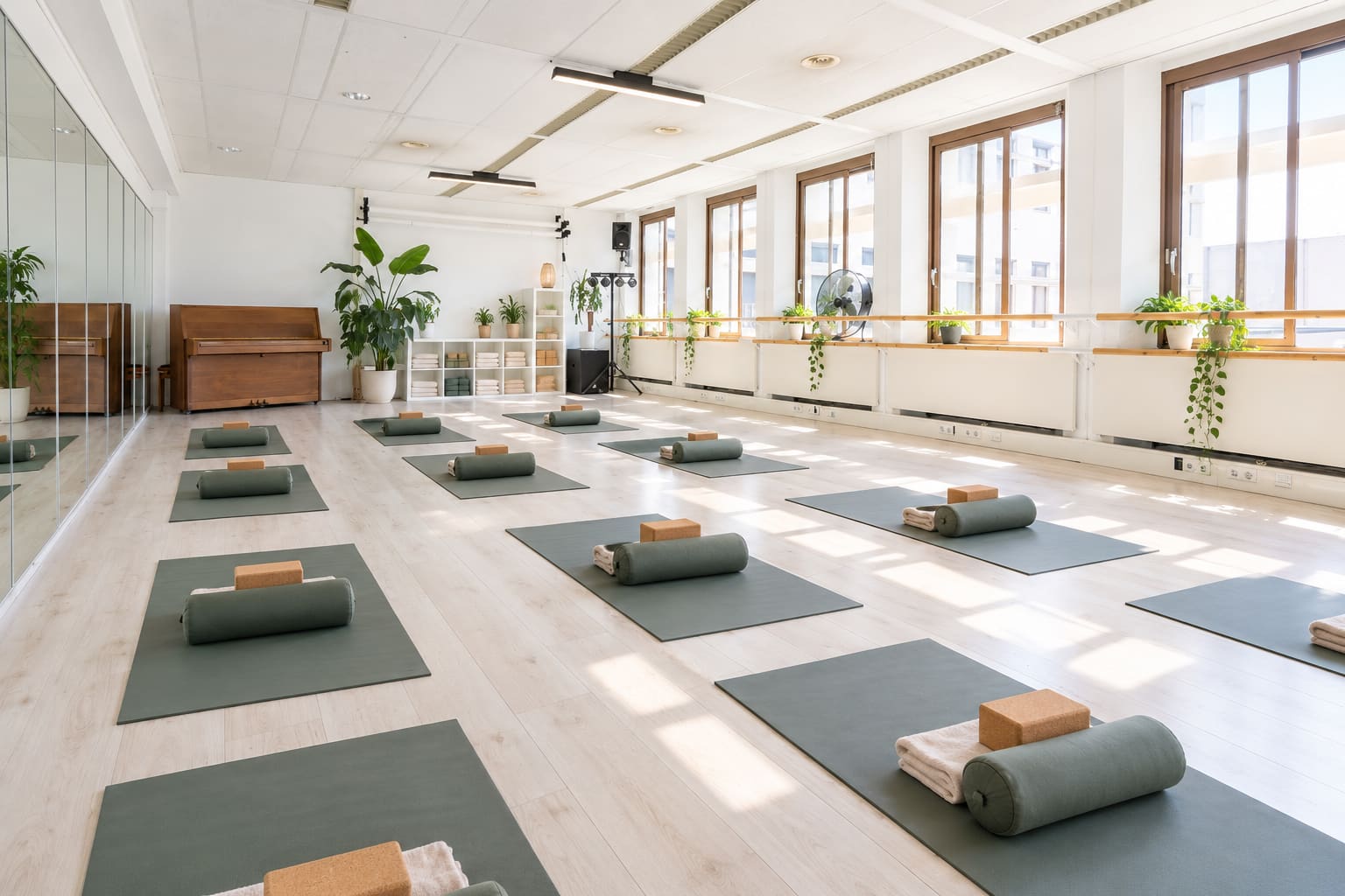 Bright Blue in opstelling yoga
