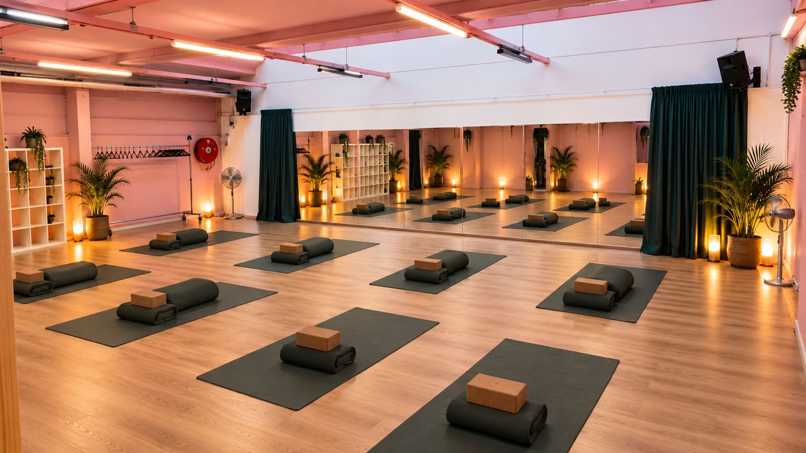 Yoga in de grote zaal
